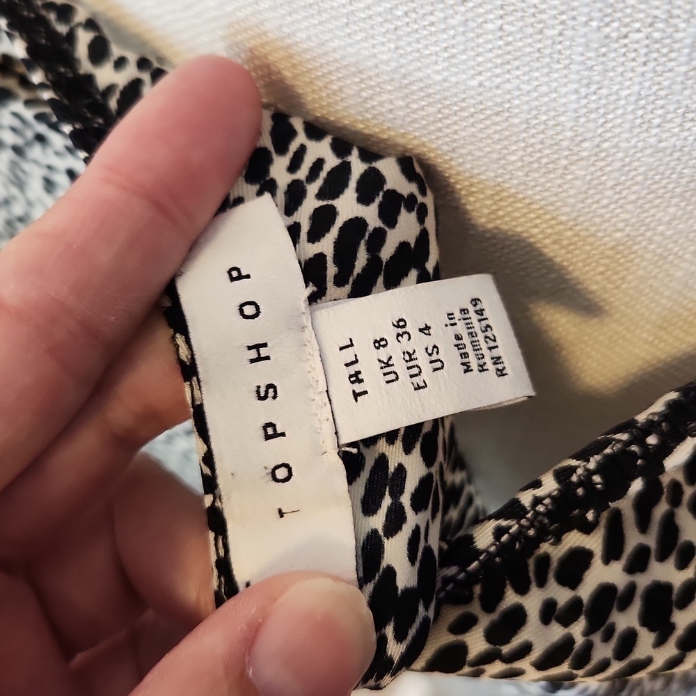 Topshop tall leopard print floor length maxi slip skirt - Picture 6 of 6
